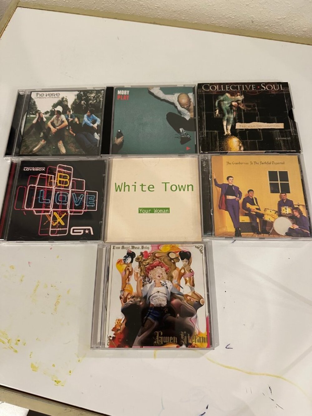 90s Alt CD Lot of 7 The Verve Urban Hymns Moby Play Gwen Stefani Cranberries